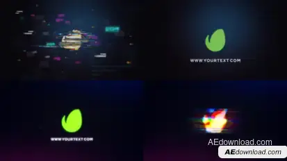 RGB Glitch Logo Opener Logo Stings template preview