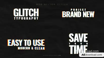 RGB Glitch Titles Titles template preview