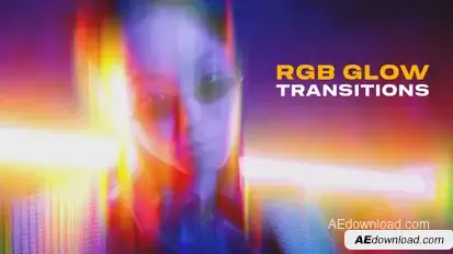RGB Glow Transitions | After Effects Elements template preview