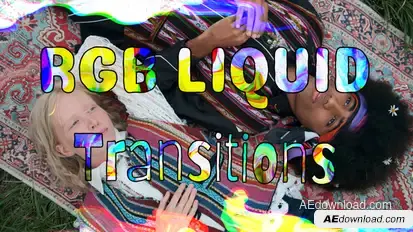 RGB Liquid Transitions Elements template preview