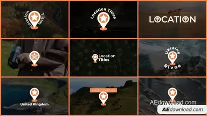 RGB Location Titles | AE Titles template preview