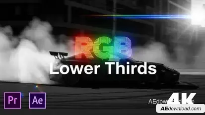RGB  Lower Thirds / Black & White Bold Titles – Minimal Design Pack Elements template preview