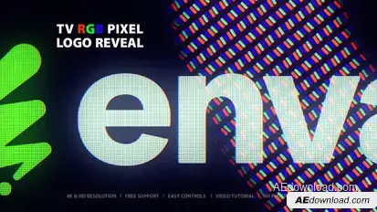 Pixel Logo Reveal Logo Stings template preview