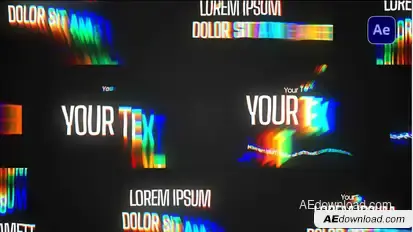RGB Text Animation Titles template preview