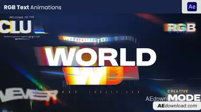 Text Animation | RGB Effect Titles template preview