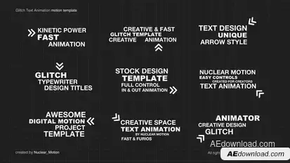 RGB Text Animation Titles template preview
