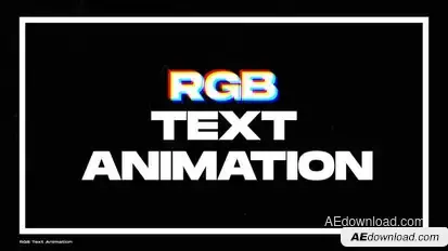 RGB Text Animation | AE Titles template preview