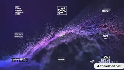 RGB Text Animation Titles template preview