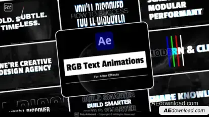 RGB Text Animations For After Effects Titles template preview
