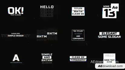 Rhythm Black Titles Titles template preview