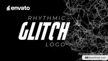 Rhythmic Glitch Logo Titles template preview