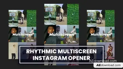 Rhythmic Multiscreen Opener Instagram Openers template preview