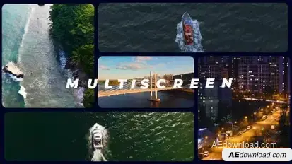 Rhythmic Multiscreen Opener | Split Screen Slideshow Openers template preview