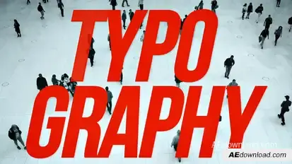 Rhythmic Typography intro Titles template preview