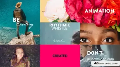 Rhythmic Whistle Slideshow Video Displays template preview