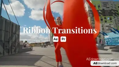 Ribbon Transitions Elements template preview
