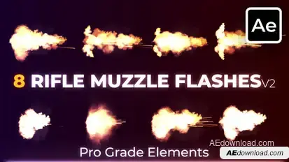 Rifle Muzzle Flashes 2 Elements template preview