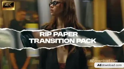 Rip Paper Transition Pack Elements template preview