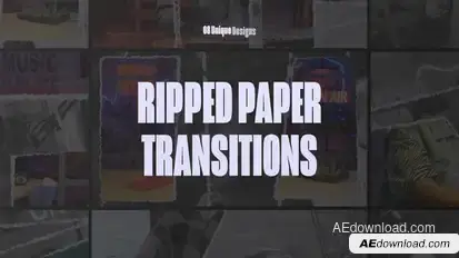 Ripped & Paper Transitions Elements template preview