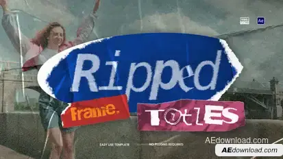Ripped Frame Titles Titles template preview