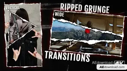 Ripped Grunge Transitions Elements template preview