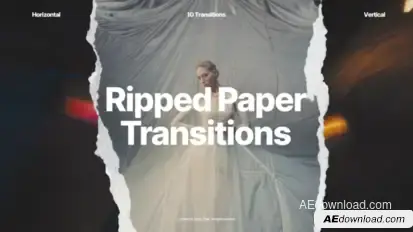 Ripped Paper Transitions Elements template preview