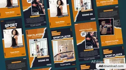 Rising Sport Player Stories Product Promo template preview