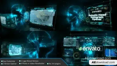 Robotic Head Hologram Opener Openers template preview