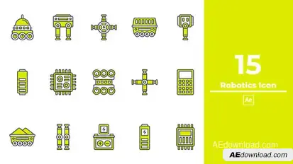 Robotics Icon After Effects Elements template preview