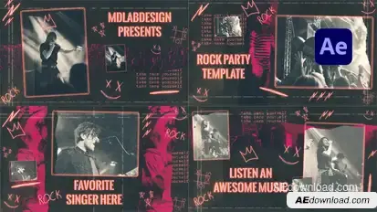 Rock Party Openers template preview