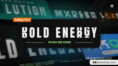 Rolling Text Animation Titles template preview
