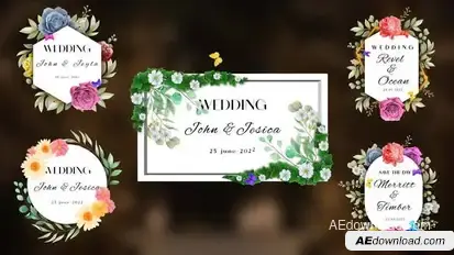 Romantic Floral Titles Titles template preview