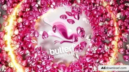Romantic Hearts Logo Reveals Openers template preview
