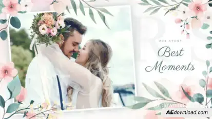 Romantic Love Story Slideshow Video Displays template preview