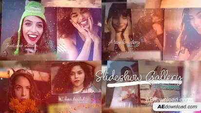 Romantic Photo Slideshow Gallery Video Displays template preview