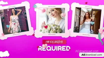 Romantic Slideshow Video Displays template preview