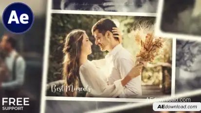 Romantic Slideshow Video Displays template preview