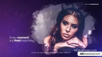 Romantic Slideshow - Stars Video Displays template preview