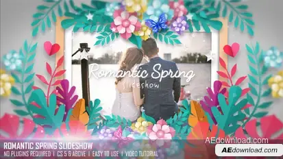 Romantic Spring Slideshow Video Displays template preview