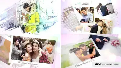 Romantic Story Video Displays template preview