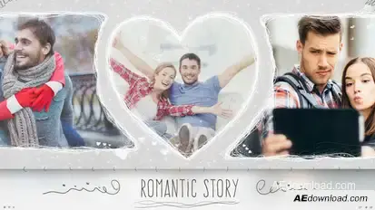 Romantic Wedding Video Displays template preview