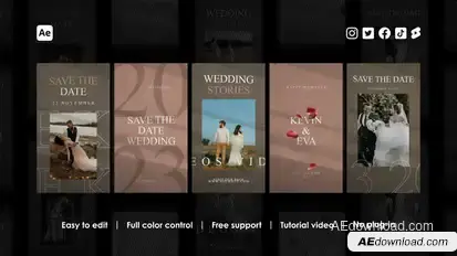 Romantic Wedding Instagram Reels Product Promo template preview