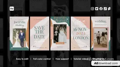 Romantic Wedding Instagram Reels Product Promo template preview