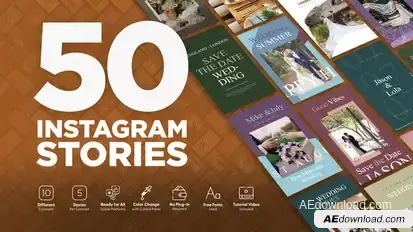 Romantic Wedding Instagram Stories Product Promo template preview