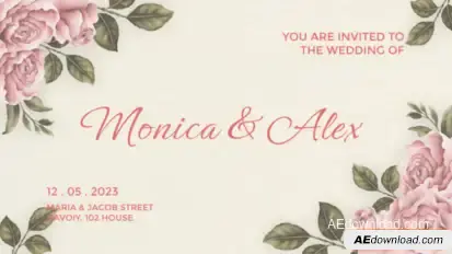Romantic Wedding Intro Openers template preview