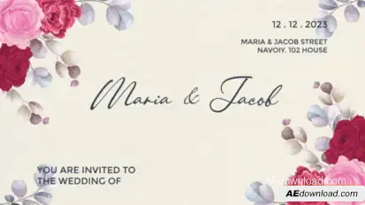 Romantic Wedding Intro Openers template preview