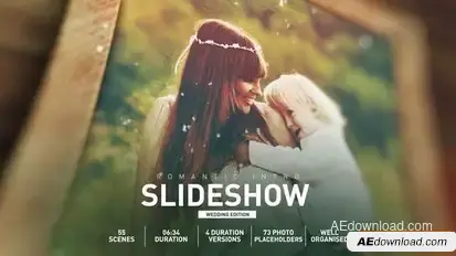 Romantic Wedding Intro Slideshow Openers template preview