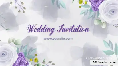 Romantic Wedding Invitation Video Displays template preview