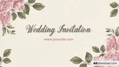 Romantic Wedding Invitation Video Displays template preview