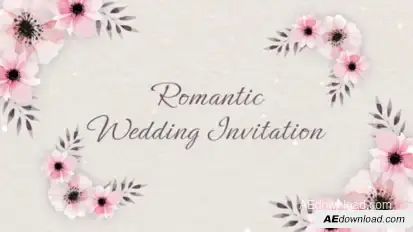 Romantic Wedding Invitation Video Displays template preview